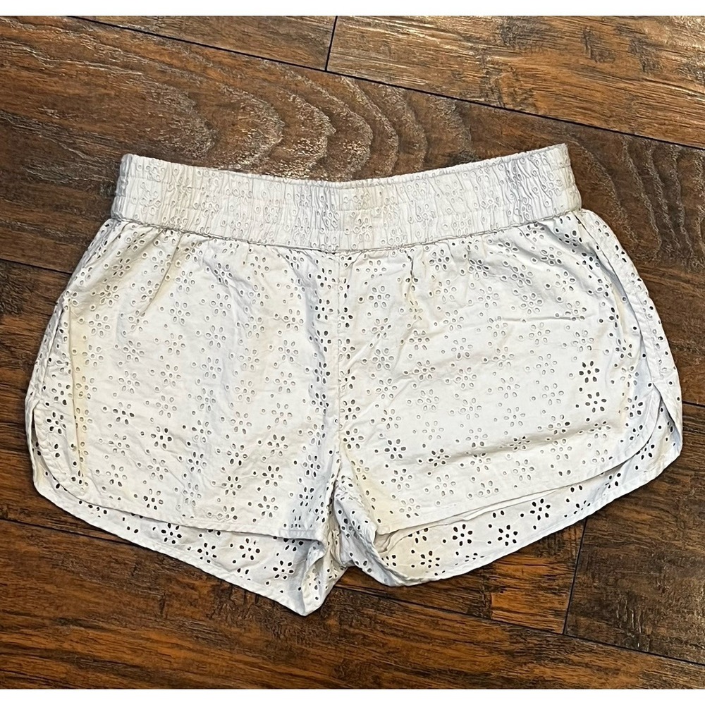 Aerie Eyelet Shorts, 100% Cotton, Size‎ Small, Light Gray